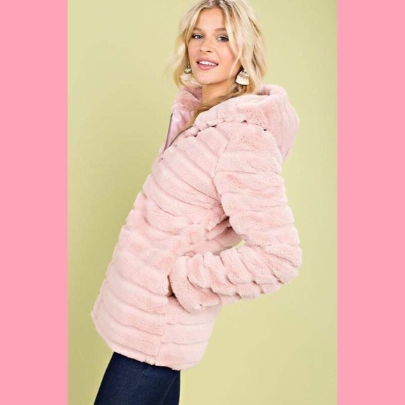 🆕LAST Jaclyn |  Ultra Soft Pink Hooded Jacket - Picture 8 of 8